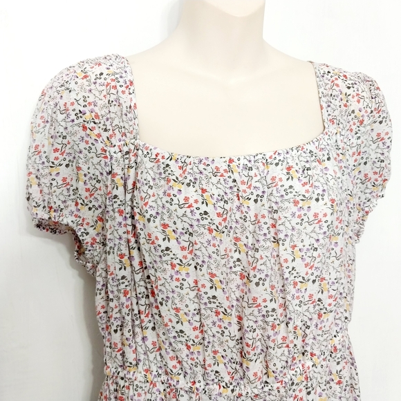 🔵BOGO FREE🔵 Indigo Rose Dress Tiered Peasant Cottage Core Sz XL - Picture 2 of 6